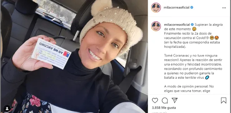 Mila Correa en Instagram