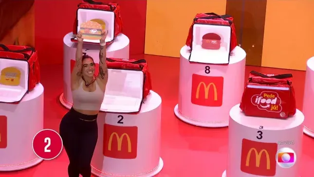 Giovanna conquistou a sua terceira liderança em menos de 1 mês. Reprodução/Globo