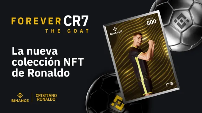 Los NFT de Cristiano Ronaldo elevaron a Binance por los cielos.