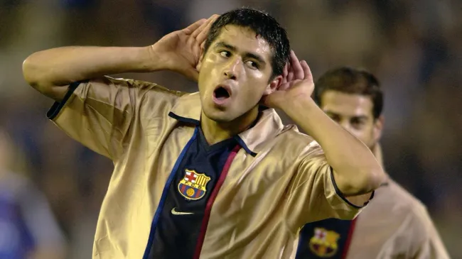 Riquelme repitió el Topo Gigio en Barcelona. (Foto: Getty)