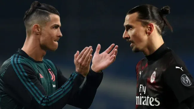 Zlatan y Cristiano Ronaldo, dos leyendas del fútbol.