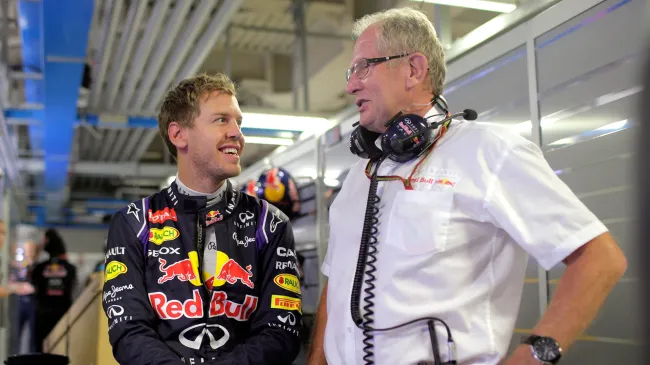 Sebastian Vettel y Helmut Marko