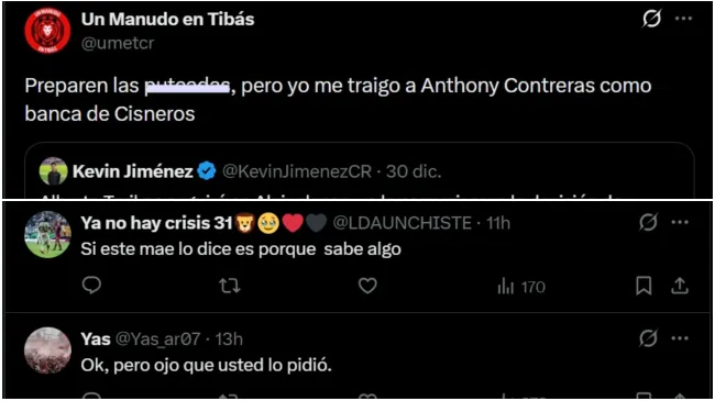 Anthony Contreras es pedido por los manudos. (Foto: X)