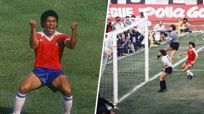 Jorge Aravena tras su gol imposible