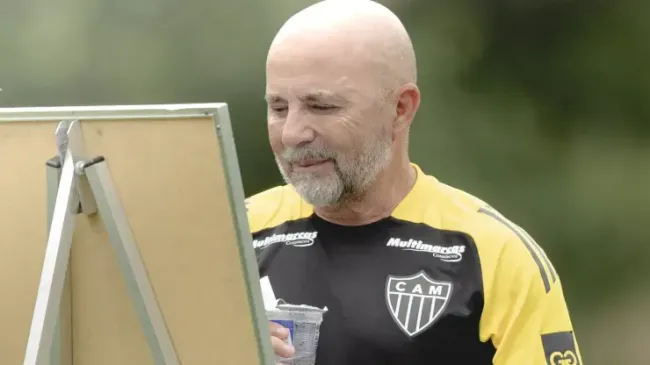 Sampaoli orienta treinamento do Galo – Foto: Pedro Souza/Atlético-MG