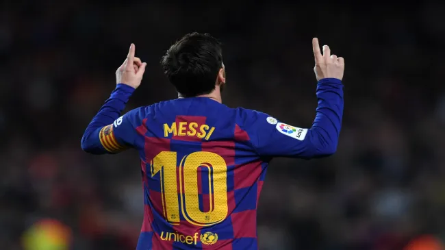 Messi na temporada de 2020 pelo Barcelona – Alex Caparros/Getty Images