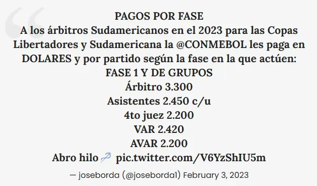 Costos de los árbitros en Copa Libertadores (Foto: Caracol Radio).