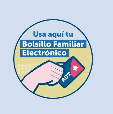 Este es el sello que utilizan los negocios en que puedes utilizar el Bolsillo Familiar Electrónico