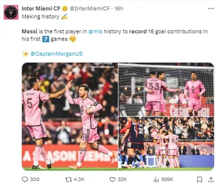 Messi is having a huge impact on Inter Miami on and off the pitch