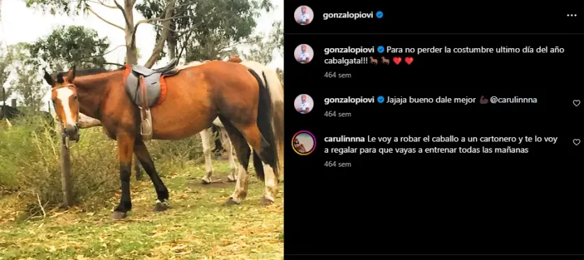 La pasión desconocida de Piovi: Los caballos (@gonzalopiovi).