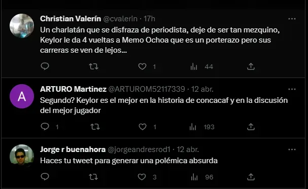 En los comentarios se burlaron del periodista.