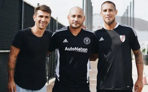 Con Ponzio y Maidana en Miami. Foto web.