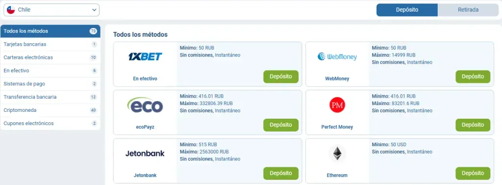 codigo 1xbet chile