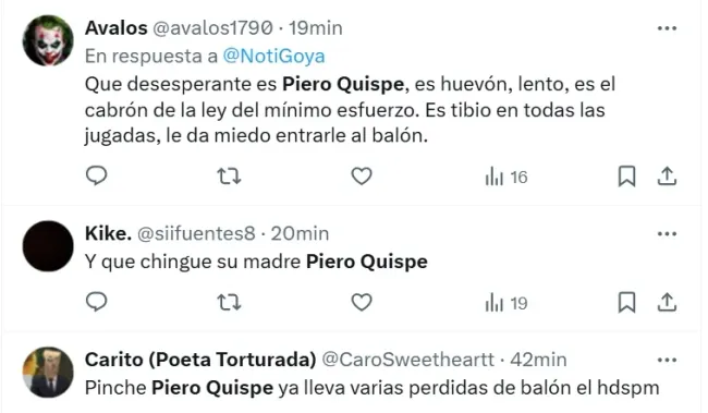 Usuarios criticaron a Quispe. (Foto: Captura de X)