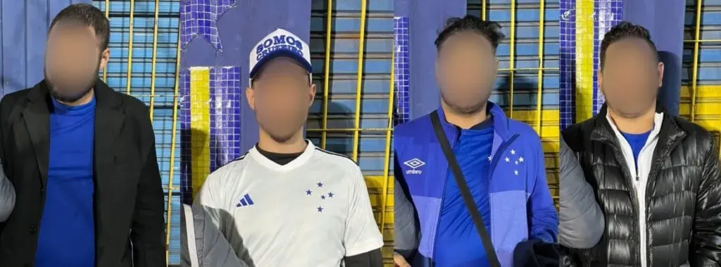 Identificaron a los hinchas del Cruzeiro que rompieron billetes en La Bombonera. (Policía de la Ciudad)