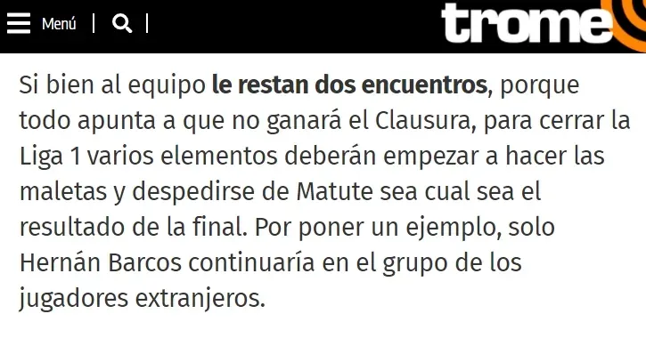 Alianza Lima no renovará a 10 jugadores. | Créditos: Diario Trome.