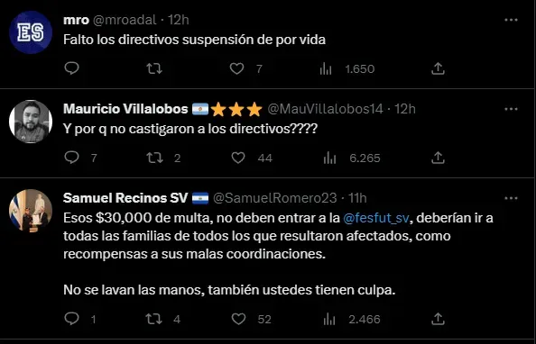 Los aficionados quieren sanciones para los directivos.