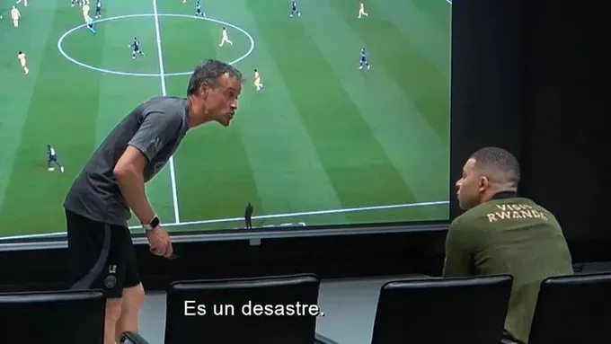 Uno de los fragmentos del documental en los que Luis Enrique coincide con Kylian Mbappé.