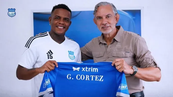 Cortez llegó a Emelec a comienzos de 2024. (Foto: @CSEmelec)