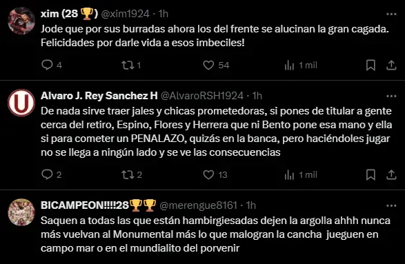 Hinchas molestos (Foto: X).