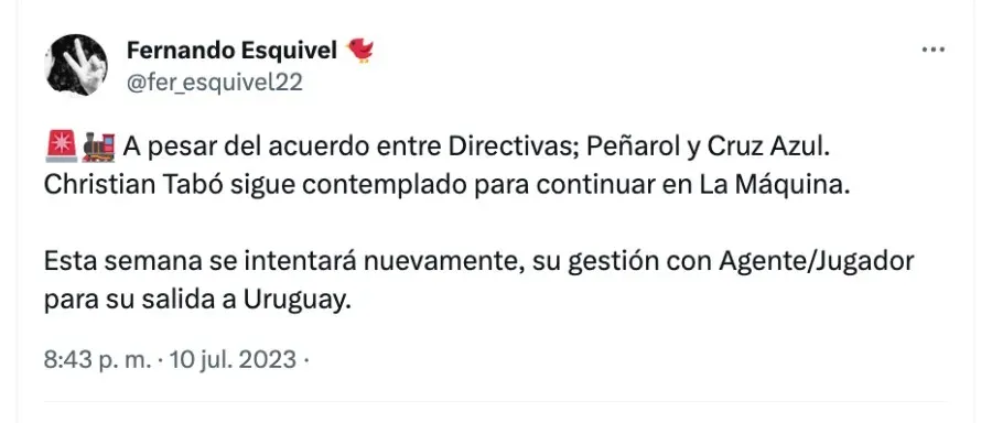 Fernando Esquivel, Twitter