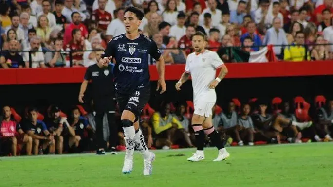Independiente del Valle dio la pelea, pero no pudo con el Sevilla en el desafío UEFA-Conmebol. Foto: Comunicaciones IDV.