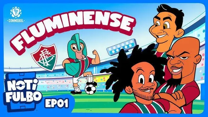 Libertadores do Fluminense em desenho animado da Conmebol. Foto: Reprodução