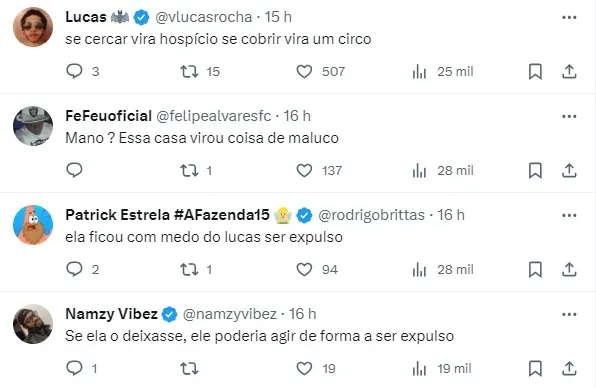 Internautas comentam sobre atitude de Jaquelline em A Fazenda 15 - Foto: Twitter