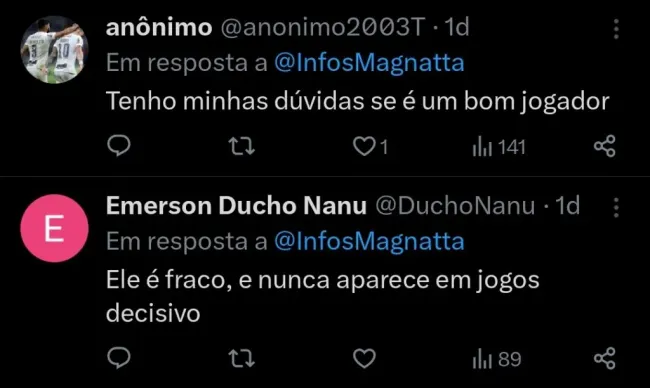 Repercussão via Twitter