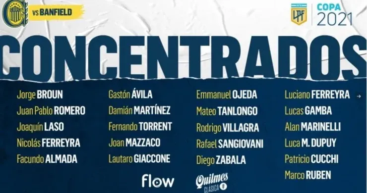 Foto: Twitter oficial de Rosario Central.