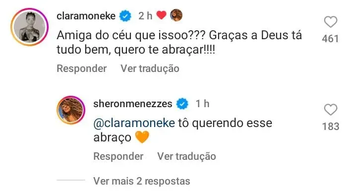 Comentário de fã - Foto: Instagram Sheron Menezzes