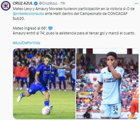 Los canteranos de Cruz Azul se lucieron con el Tri Sub 20. (@Cruzazul)