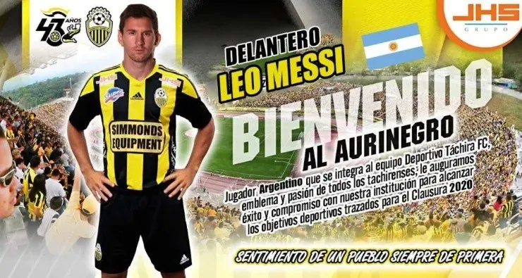 En Venezuela también quieren al crack argentino. ¿Qué tal se se ve con la camiseta del Deportivo Táchira?