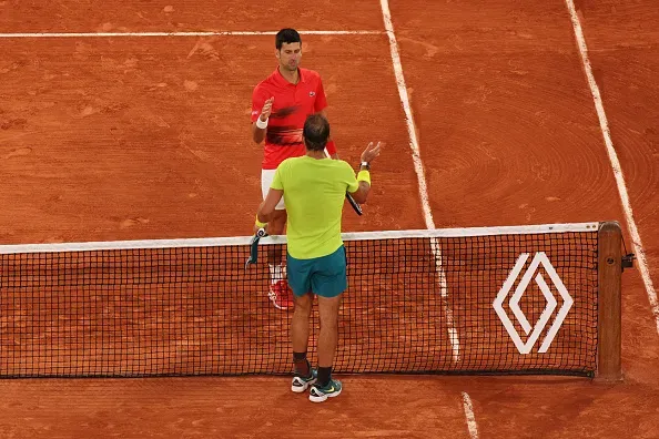 Djokovic e Nadal fizeram às quartas de final de RG de 2022. Créditos: Adam Pretty/Getty Images
