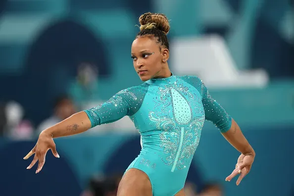 Rebeca Andrade brilhou nas Olimpíadas 2024. Foto: Jamie Squire/Getty Images