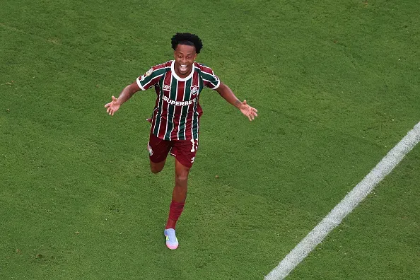 Keno, camisa 11 do Fluminense comemora seu gol sobre o Ulsan HD FC no MetLife Stadium, em Nova Jersey. (Photo by Al Bello/Getty Images)