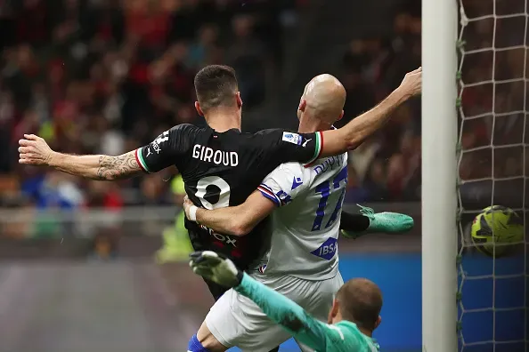 Giroud, figurón para Milan. Getty.