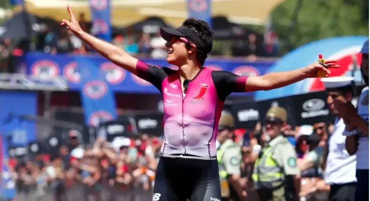 © PhotosportBárbara Riveros consiguió el tercer lugar en el Ironman de Pucón 2024.