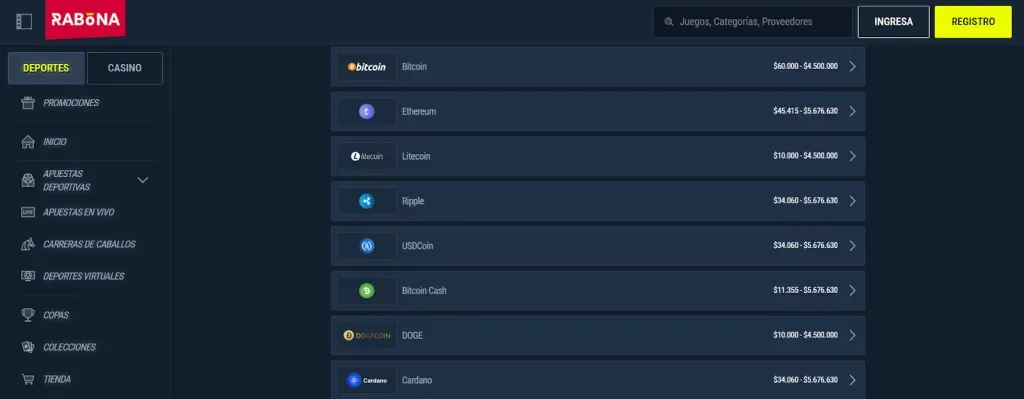 Casas de apuestas Bitcoin 