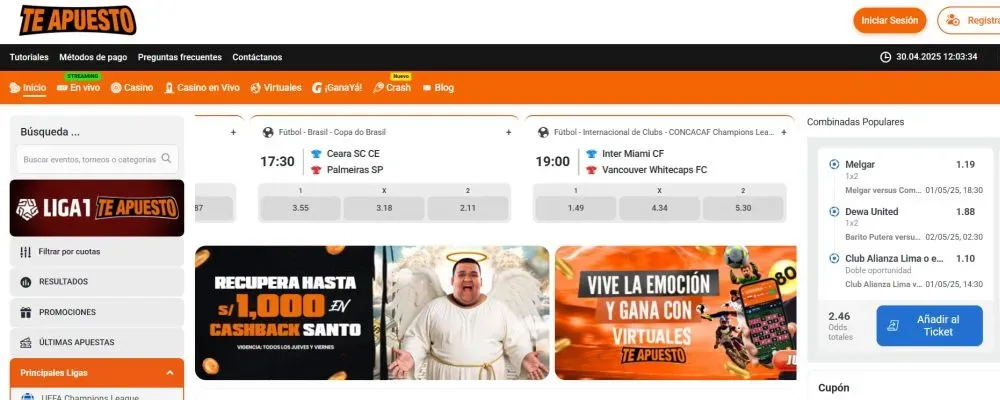 Código promocional Te Apuesto.