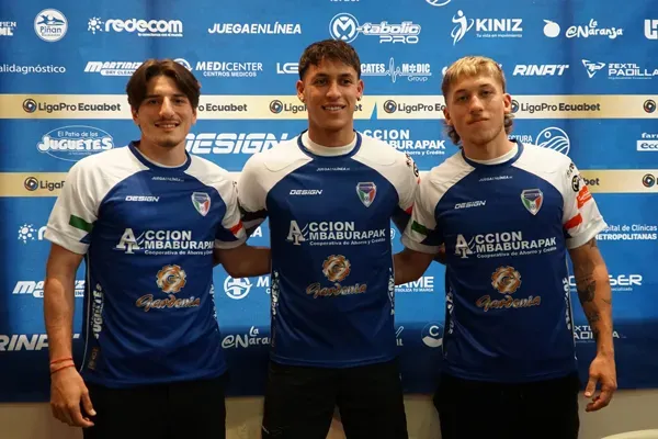 Tomás Lecanda, en su presentación en Imbabura SC (Foto Imbabura SC).