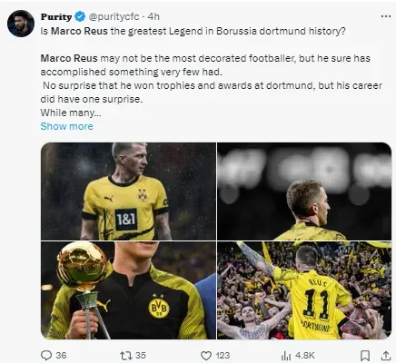 Reus has had an exemplary career at Dortmund