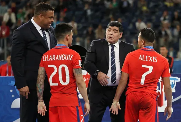 Alexis Sánchez eligió a Ronaldo por sobre leyendas como Pelé, Maradona, Messi y Cristiano. Foto: Getty Images.