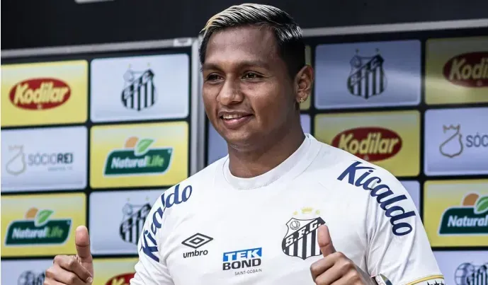 Foto: Raul Baretta/Santos FC.- Morelos pode comprometer planejamento do Santos