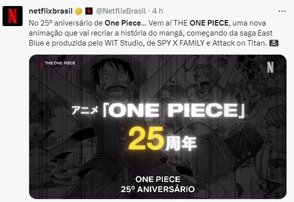 One Piece ganhará série live-action pela Netflix