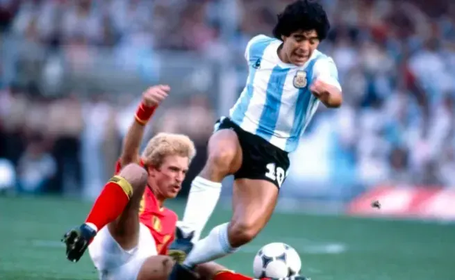 Diego Maradona en el Mundial de 1982 – © Getty Images