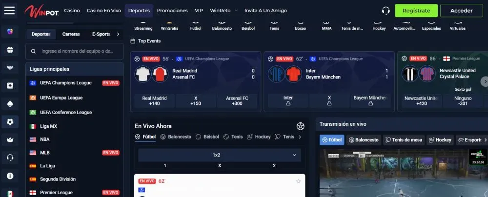cómo apostar en Winpot