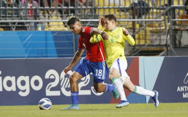 Damián Pizarro con la Roja en Santiago 2023. | Imagen: Miguel Campos /Santiago 2023 vía Photosport.