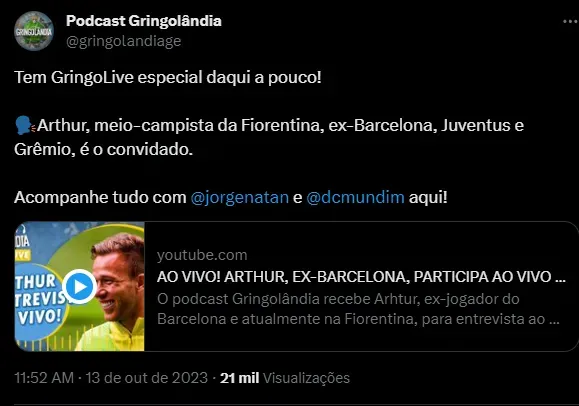 Contrato com Barça prevê bônus ao Grêmio se Arthur disputar Bola