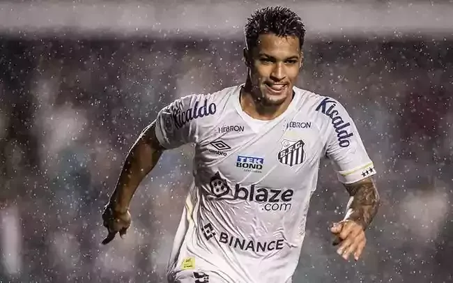 Marcos Leonardo em ação pelo Santos – foto: Raul Baretta/Santos FC